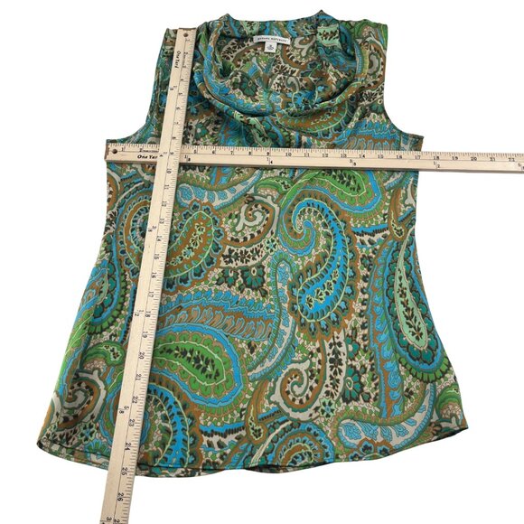 Banana Republic Womens Sleeveless Paisley Top M Multicolor - Picture 2 of 5